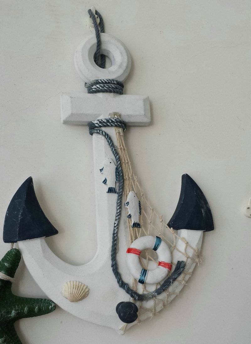 船锚创意礼品家居酒吧装饰 创意墙壁挂33公分锚 地中海风格船锚