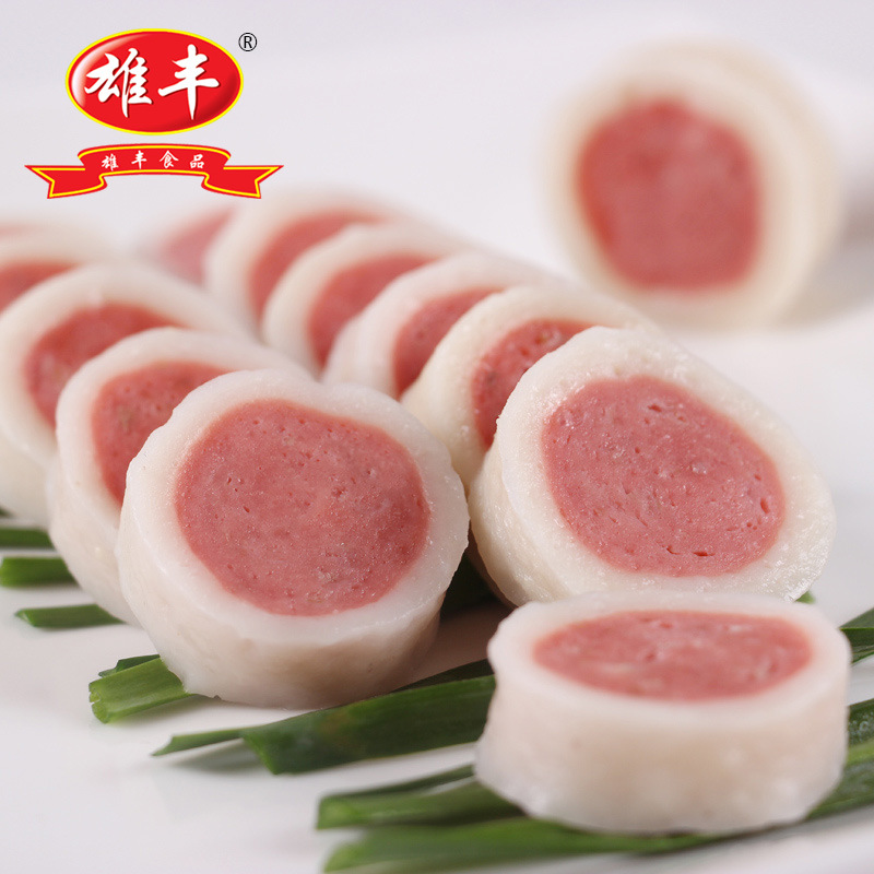 雄丰仿鲍鱼片龙凤片肘花卷火锅食材速冻肉制食品厂家直销约46个
