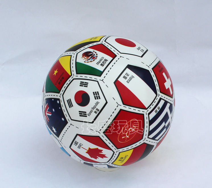 热销9寸pvc彩印花皮球多款图案 拍拍球