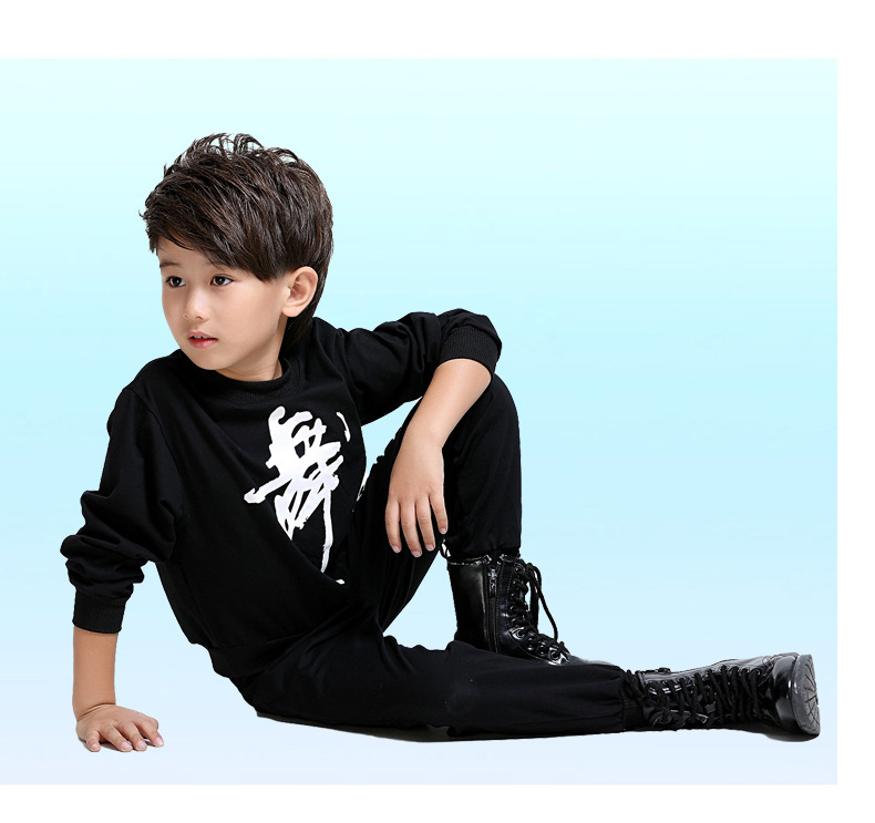 男童舞蹈服男女儿童舞蹈练功服秋冬加绒长袖