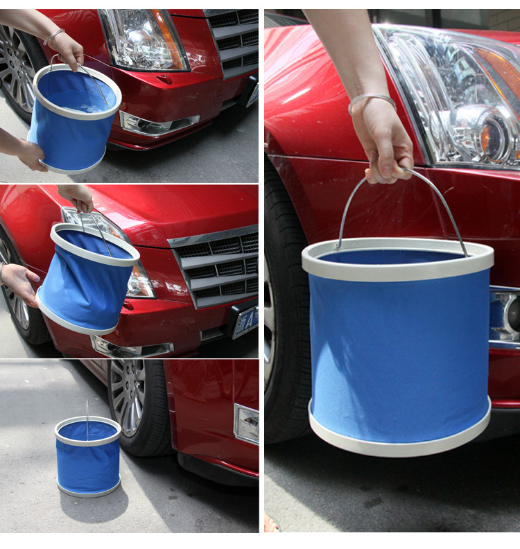 汽车折叠式洗车水桶车用折叠桶 9l折叠水桶可以加印广告礼品-阿里巴巴