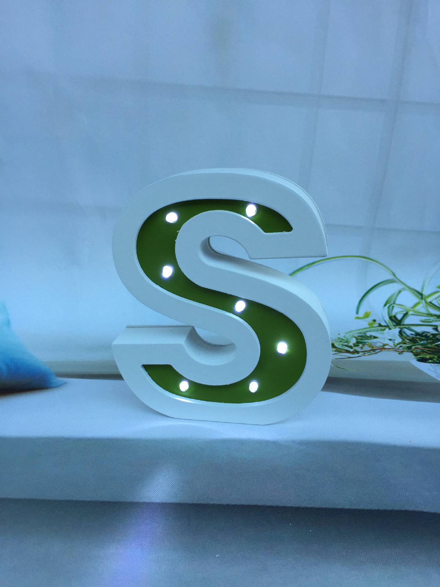 led英文字母灯卧室木质家居摆件台灯 婚庆装饰拍摄道具led灯