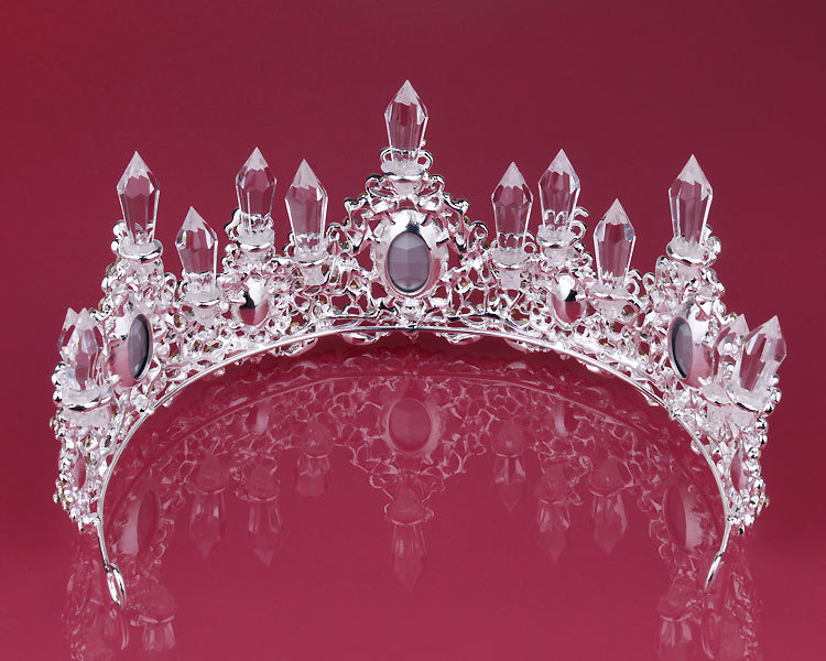 笑明新娘饰品 皇后皇冠结婚饰品 婚纱配饰头外贸批发 水钻发冠