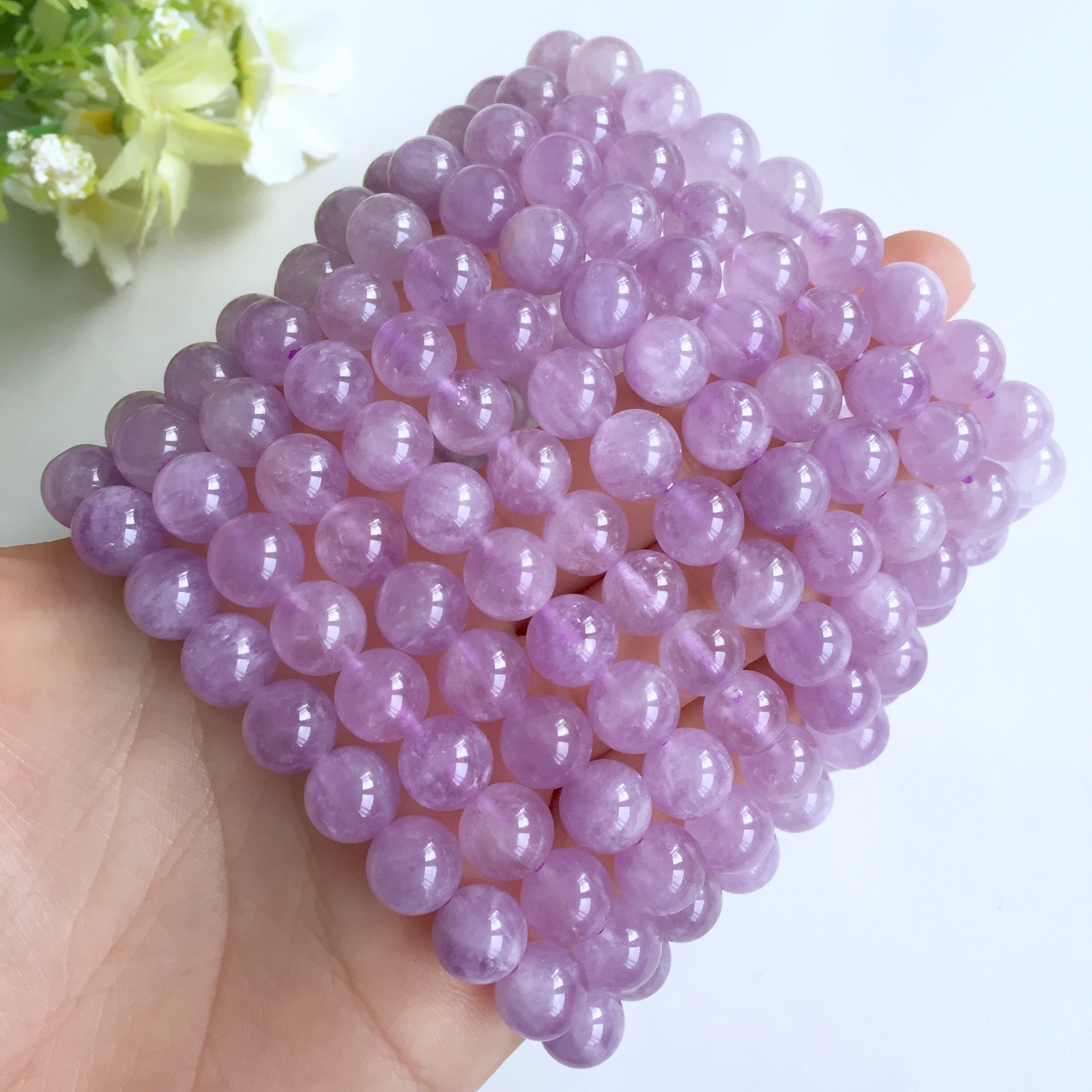 紫水晶手链 天然薰衣草紫晶 梦幻 女式 手串单圈 乌拉圭 水晶手饰