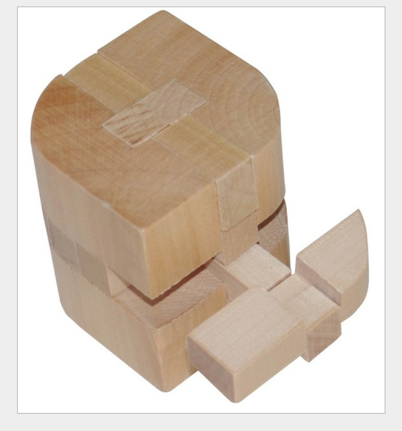 木制玩具 孔明锁 柳叶锁 华容道智力 解锁,解环