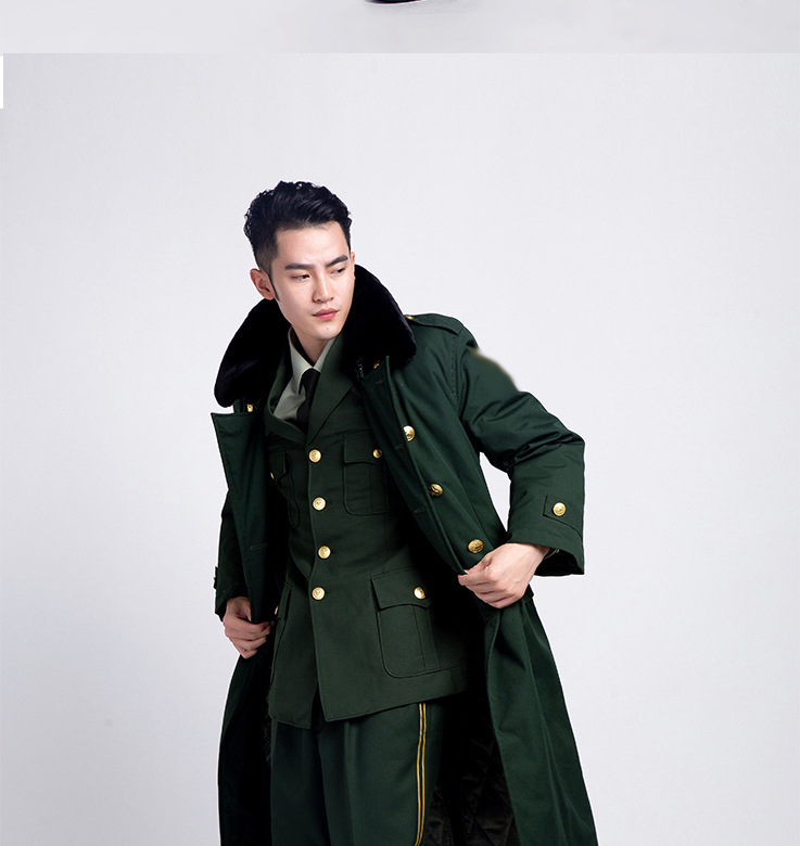 正品常服大衣军绿色大衣防寒耐磨迷彩大衣军