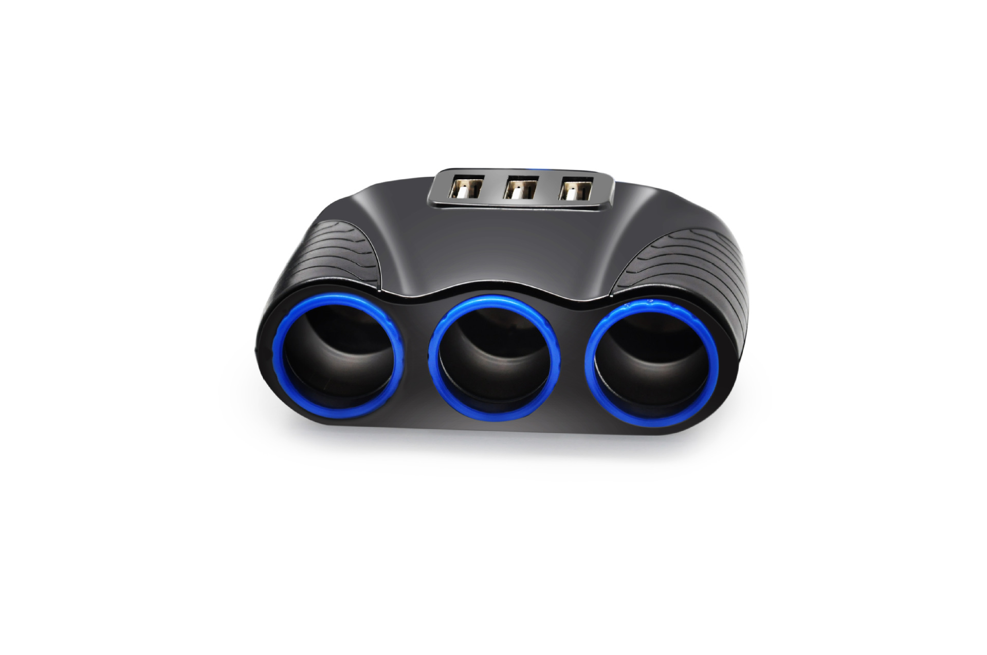 大功率三usb一分三汽车点烟器 车载充电器 车载电源适配器