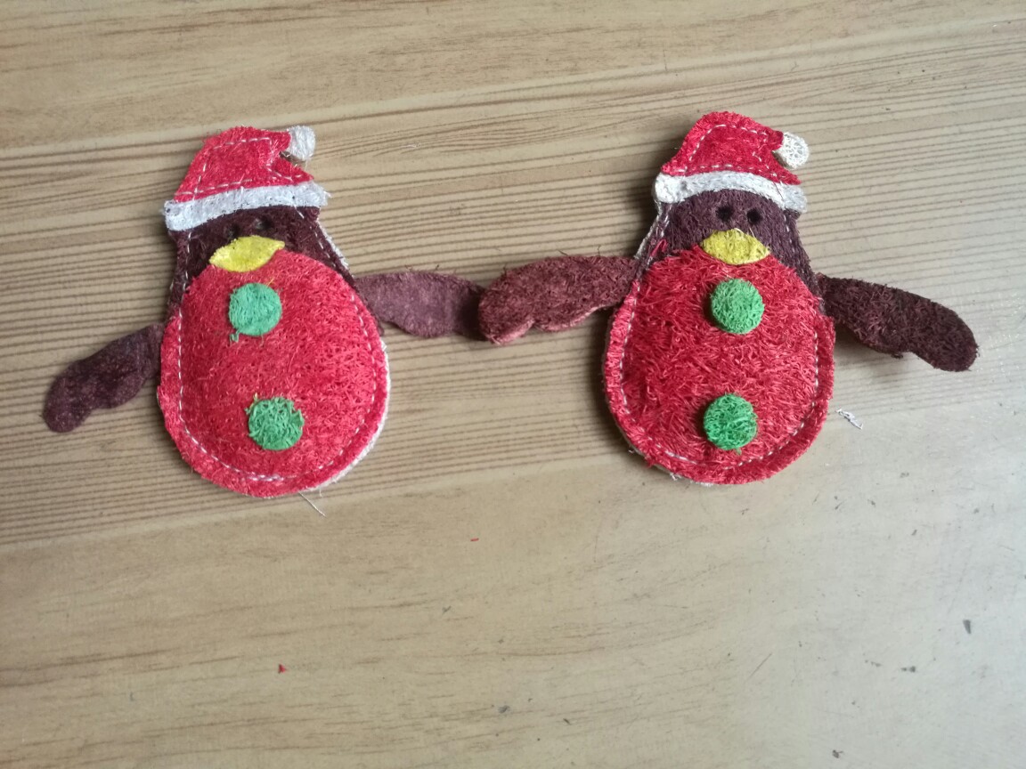 丝瓜络圣诞玩偶 圣诞节用丝瓜络宠物玩具工艺用品diy丝瓜络