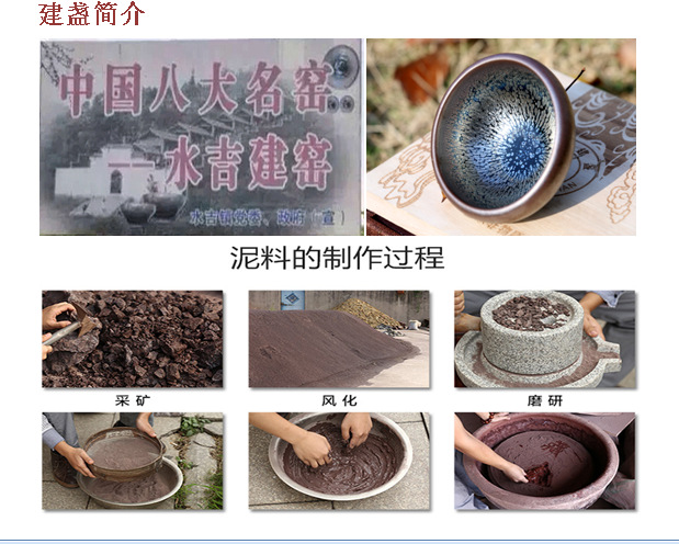 【建盏家园】建盏品茗杯精品蓝兔豪敛口盏原矿釉茶盏主人杯