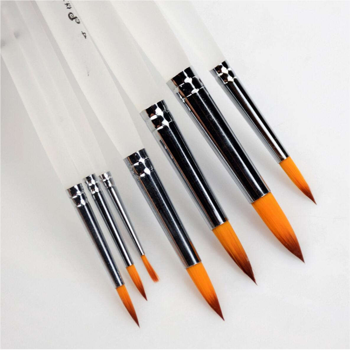 保罗塞尚326圆尖头透明杆尼龙勾线笔套装水彩水粉油画笔描线笔