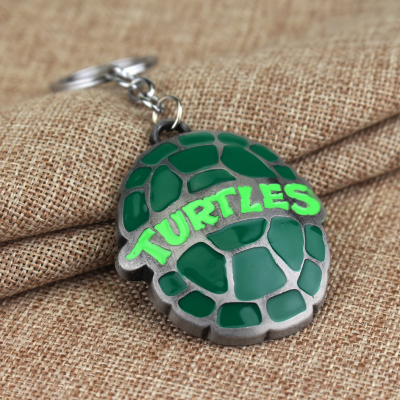 电影饰品 绿色忍者神龟turtles龟壳钥匙扣 挂件淘宝代发地摊货源