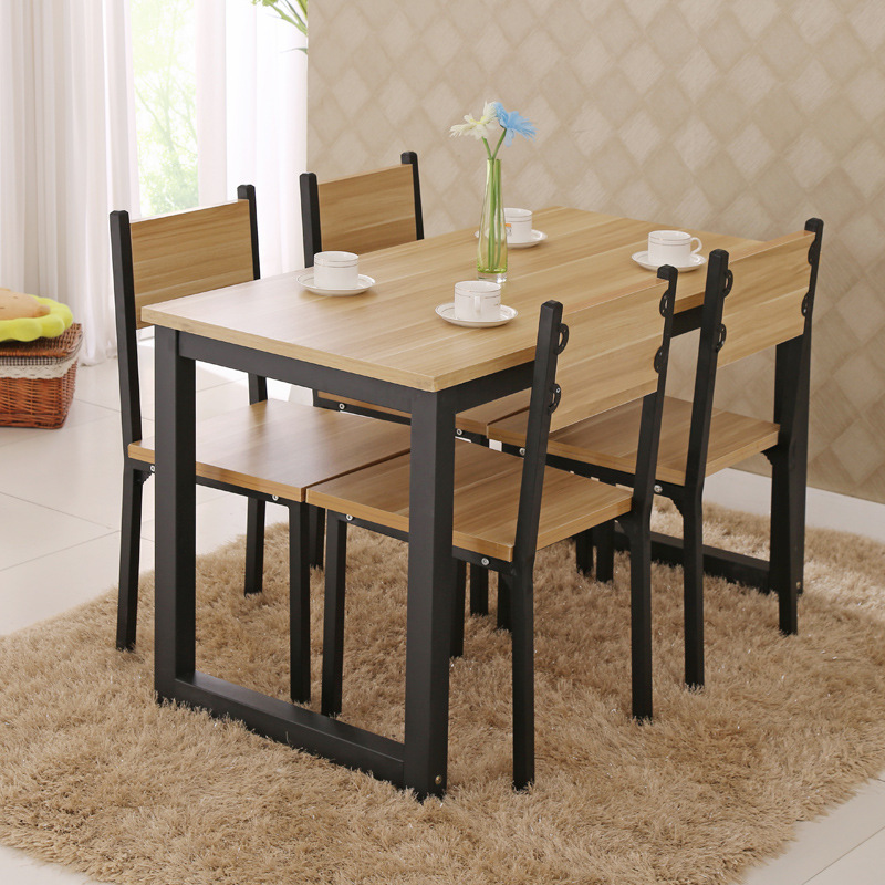 家用餐桌椅快餐店桌椅食堂饭店桌椅小户型餐桌钢木饭桌】价格,批发