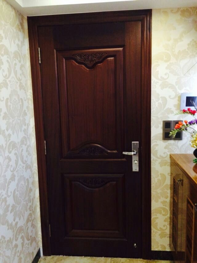 潮汕厂家直销菠萝格实木门 欧式门 进户门 推拉门 红木门