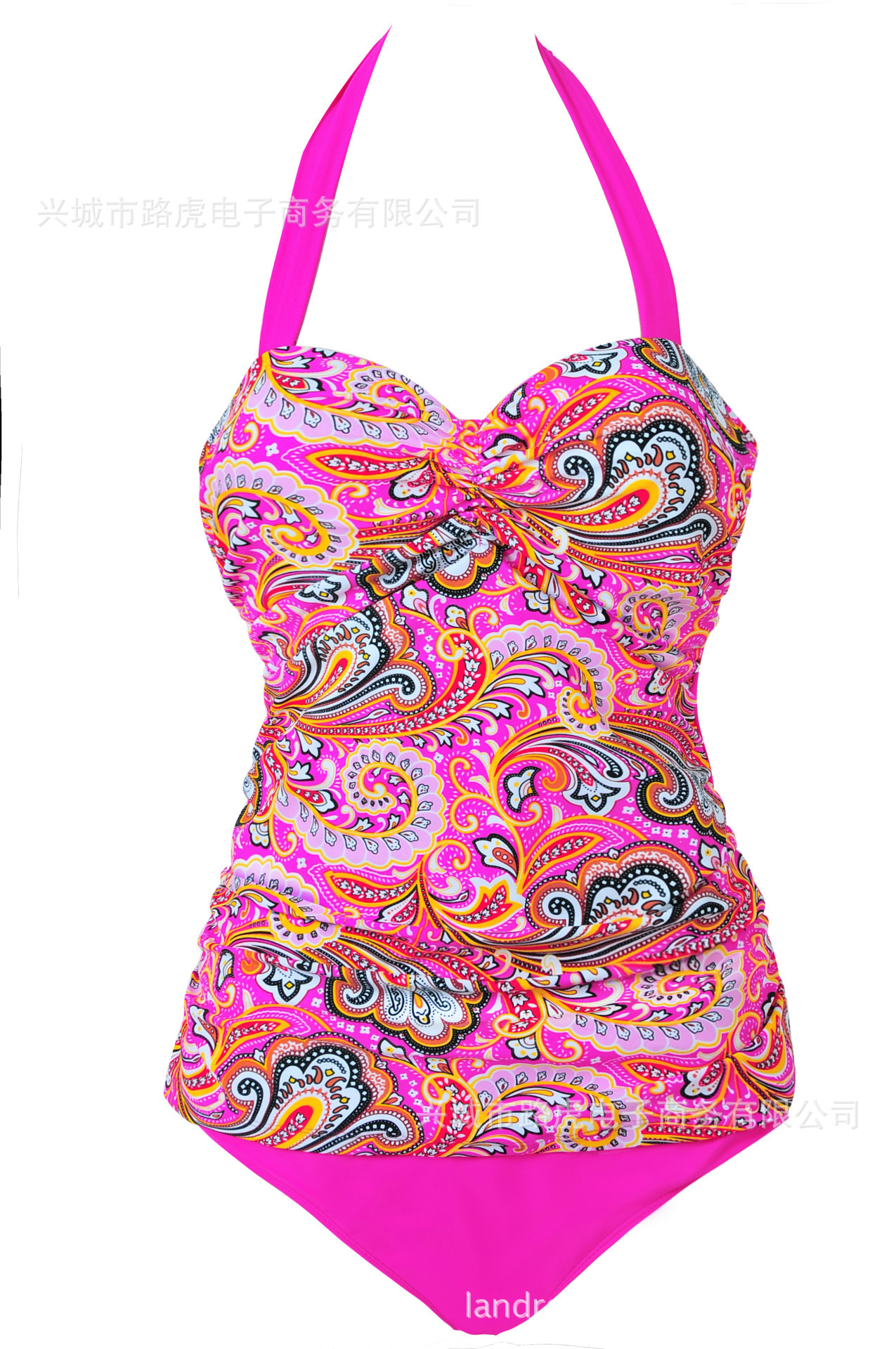 2016新款连体保守花色女士泳衣外贸出口