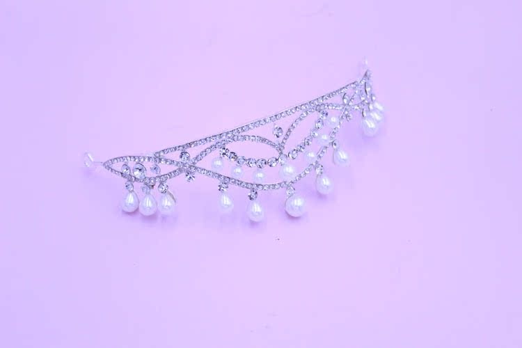 新娘珍珠皇冠 速买通热款 结婚纱配饰发饰 发箍 头饰批发