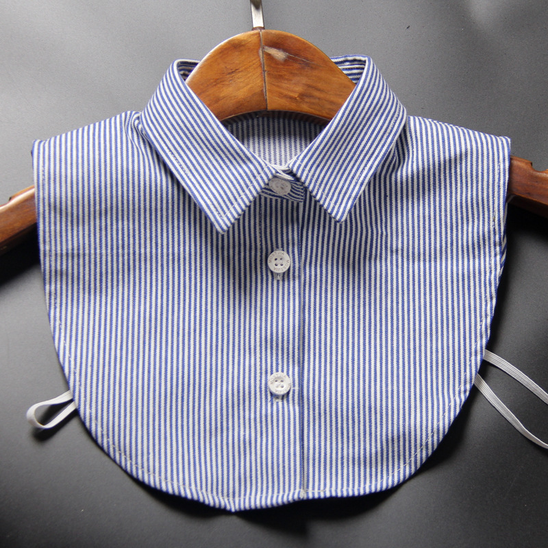 秋冬新款加厚 成人大码条纹假领子批发 男衬衣领 女节约领衬衫