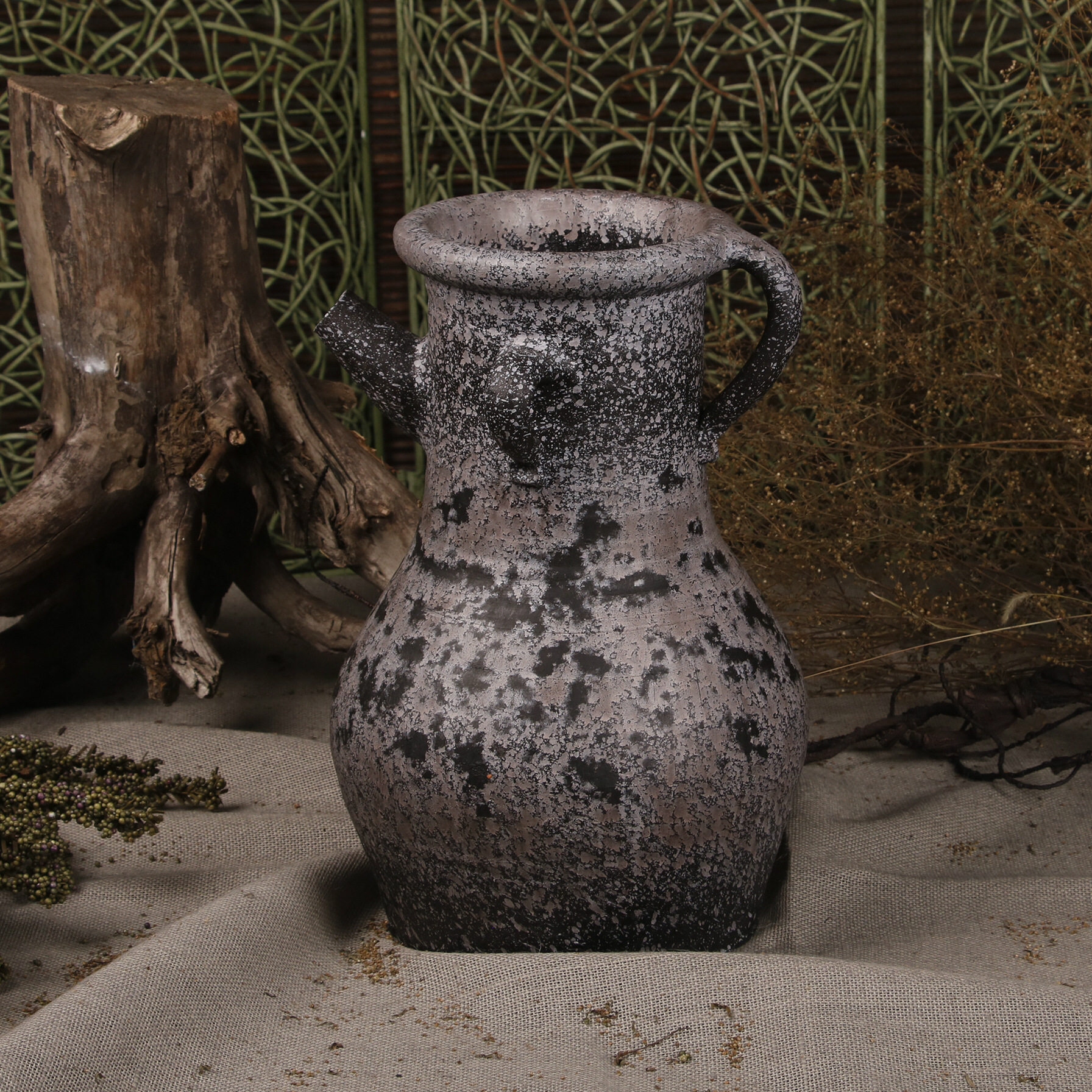 新款花盆花瓶陶罐复古做旧花盆做旧陶艺花盆仿古花盆手工粗陶古陶