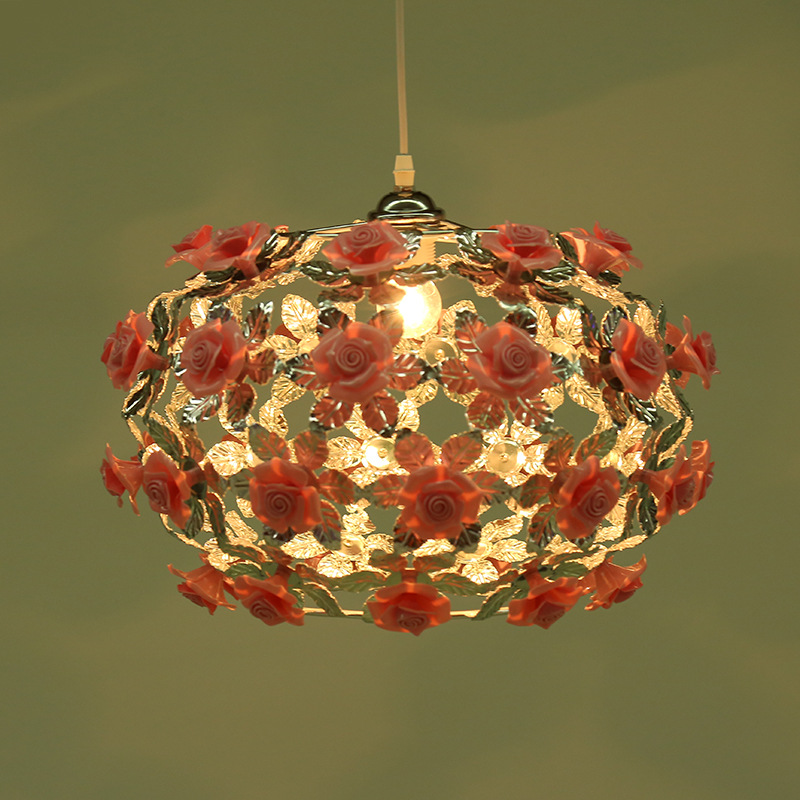 创意吸顶现代欧式灯具水晶创意田园艺术卧室餐厅吊灯灯笼厂家直销