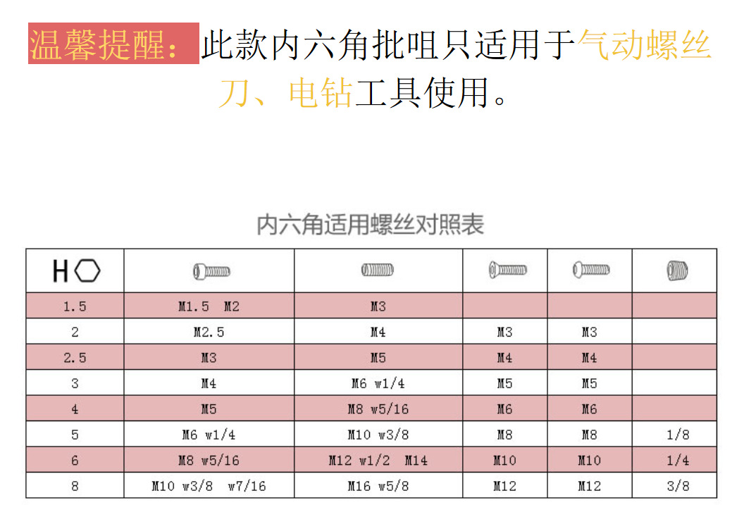 4c加长电批内六角进口材质801 批头旋具 100mm长 电钻内六角头