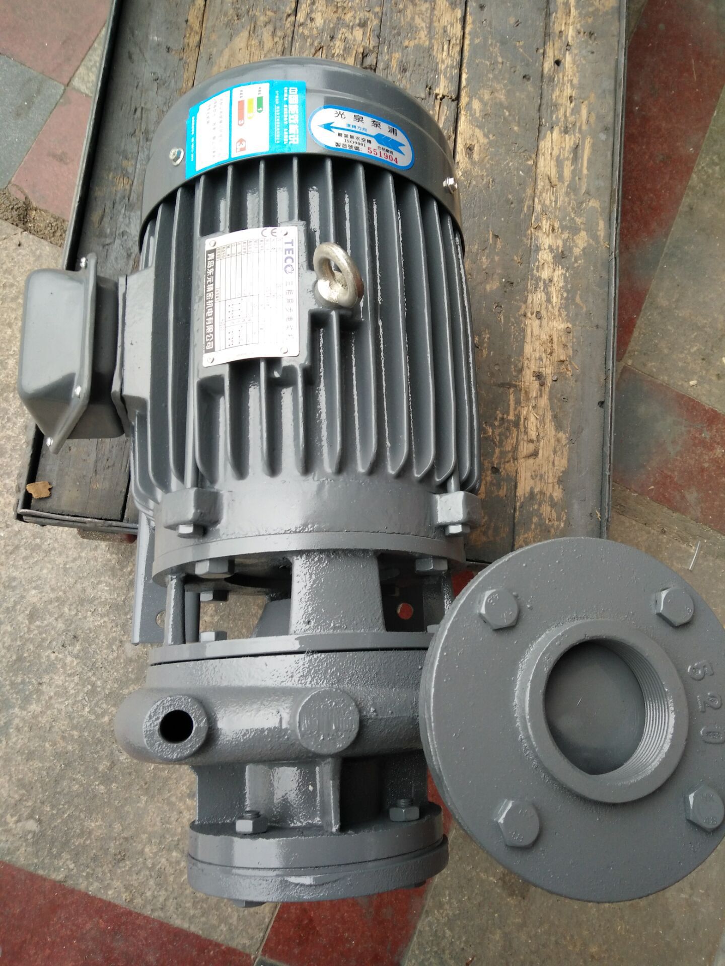 台湾光泉水泵涡流式同轴抽水机5hp 3.