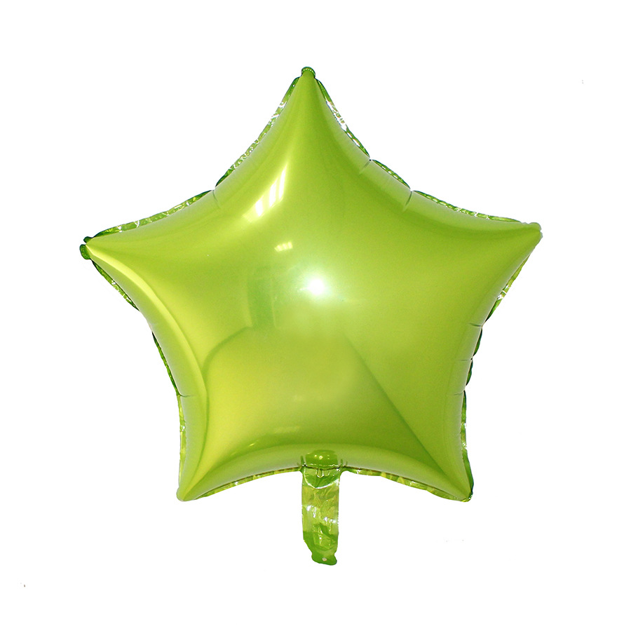 18寸五角星形生日婚庆装饰用品铝膜气球 彩色铝膜铝箔升空气球