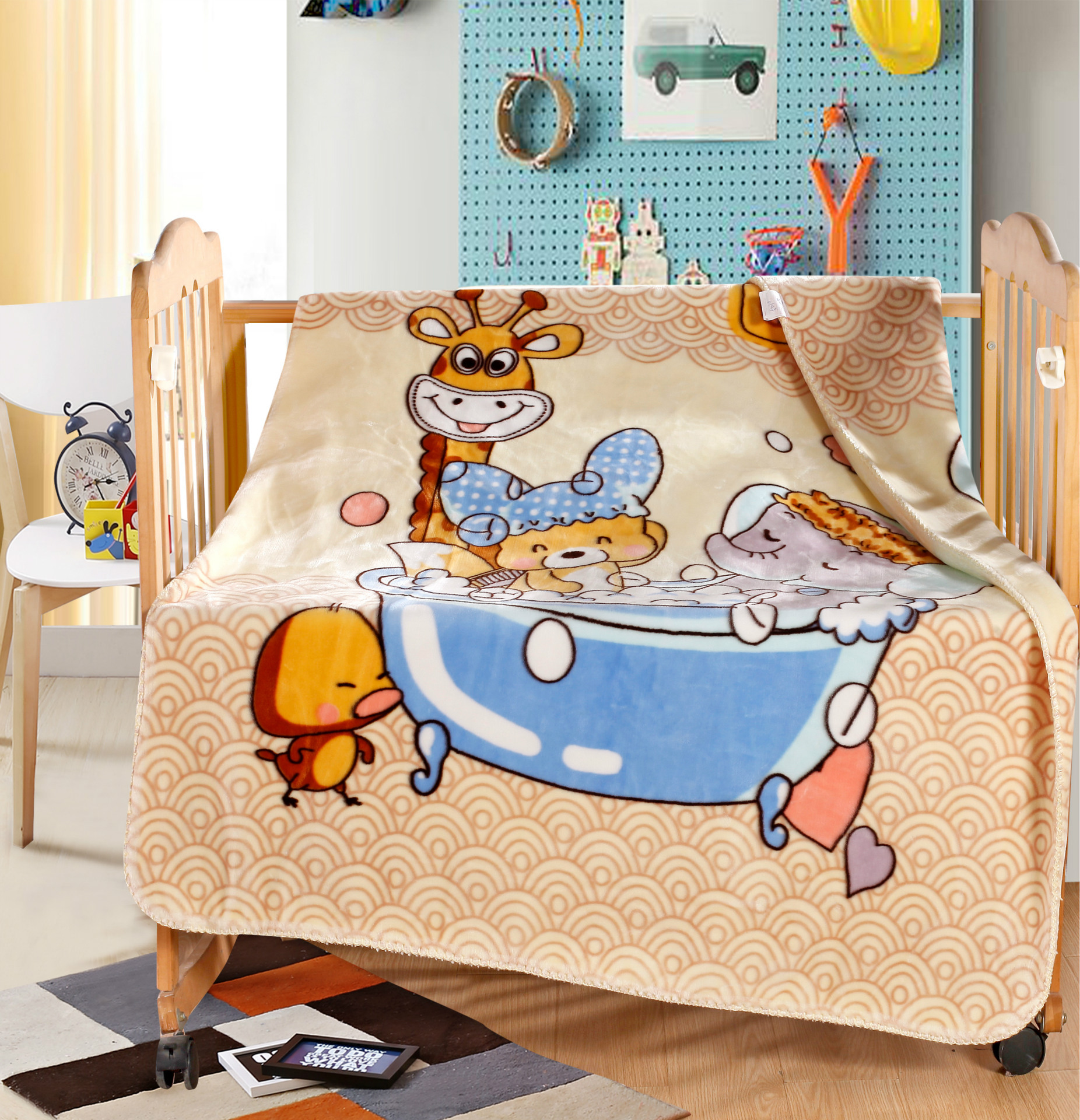 儿童毛巾被幼儿园纯棉夏季午睡毯子卡通全棉毛巾毯夏被盖毯