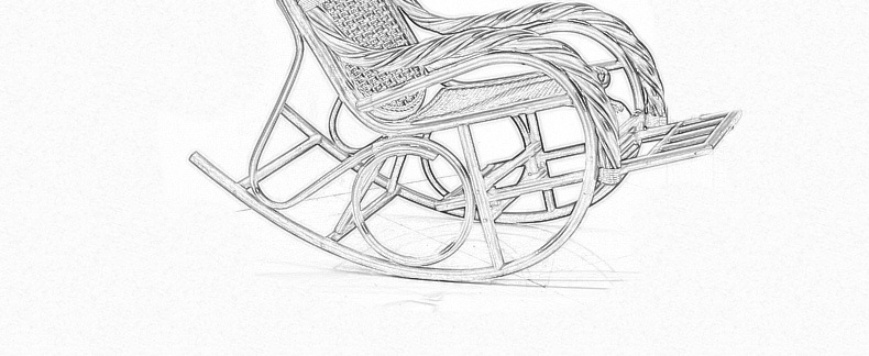 天然藤编成人摇椅躺椅阳台午睡椅老人逍遥椅别墅庭院休闲藤编摇椅