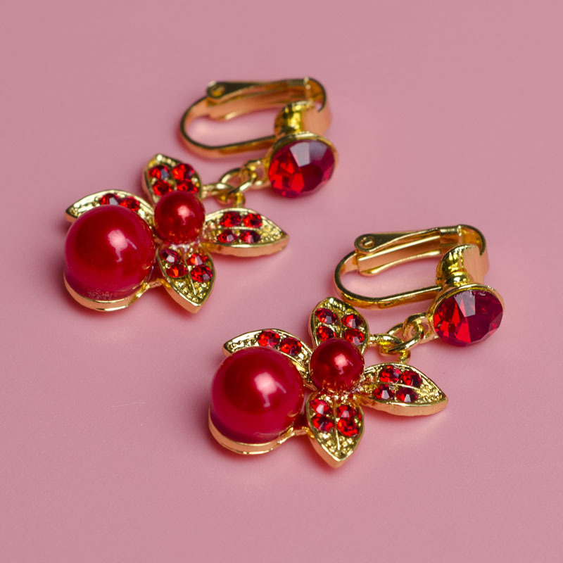 新娘结婚饰品韩版时尚红色珍珠项链套装婚纱礼服配饰2018新款影楼