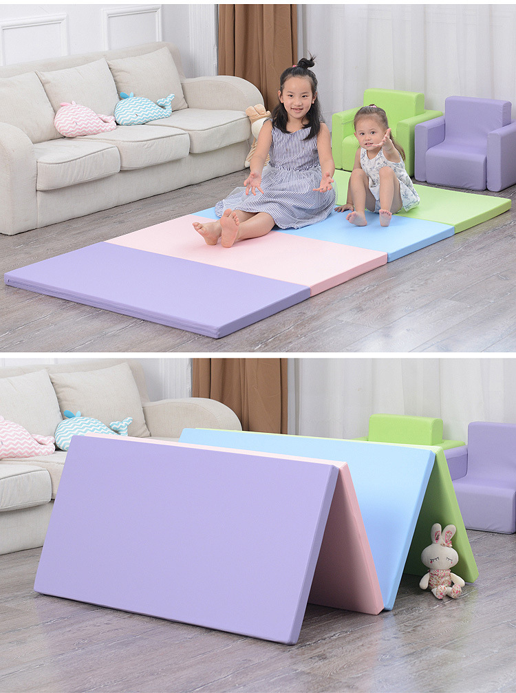 梦幻款韩国宝宝爬行垫爬爬垫加厚xpe婴儿游戏垫环保折叠pu革面料