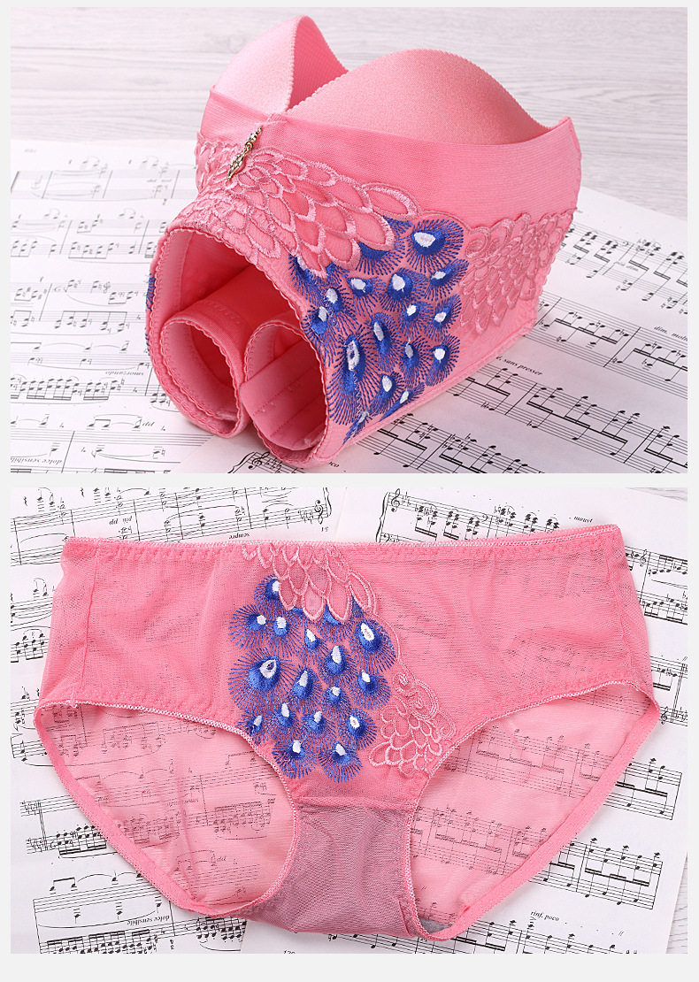 新款无痕无钢圈凤凰刺绣文胸 聚拢收副乳调整型女士内衣厂家批发