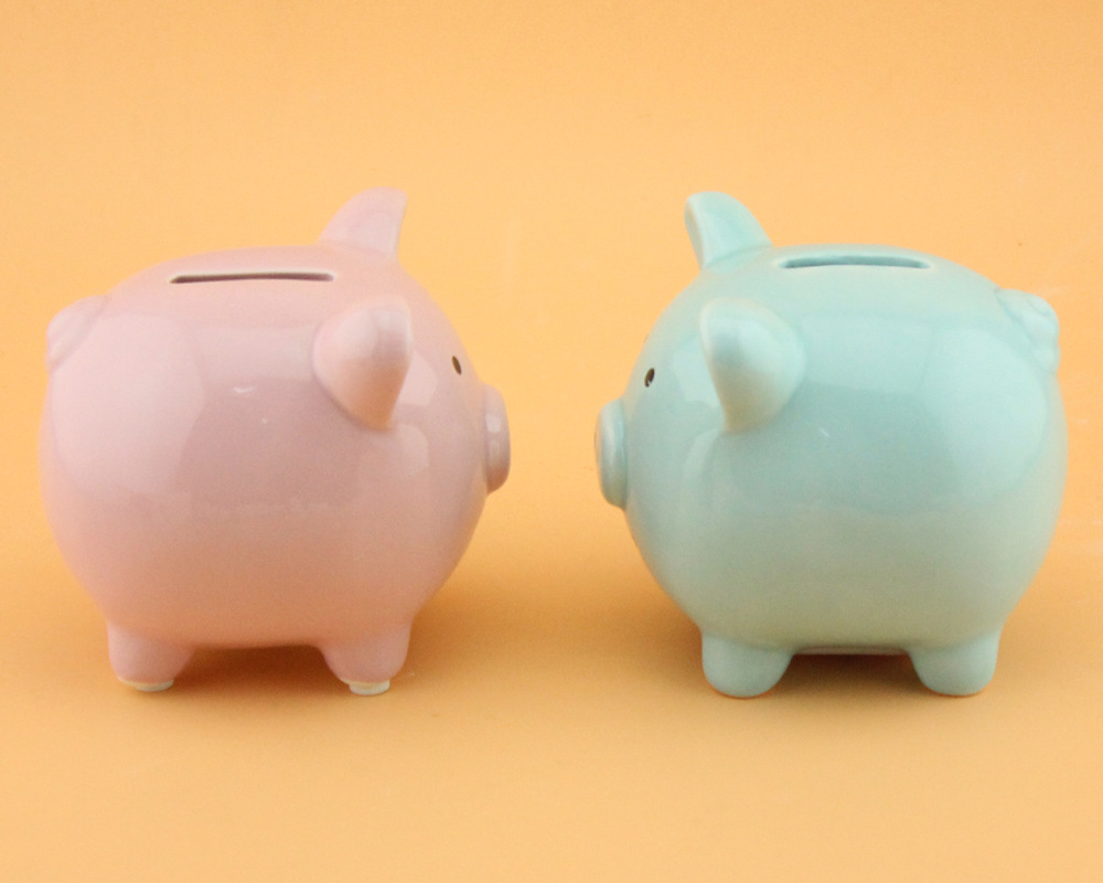 现货批发可爱宝宝储钱罐精美陶瓷小猪存钱罐儿童零钱罐创意小礼品