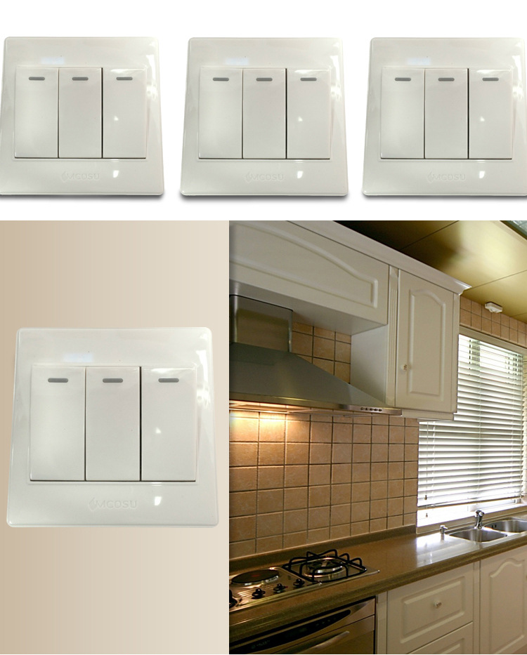 mcosu美加顺86型墙壁开关插座m7美意一位电视插座