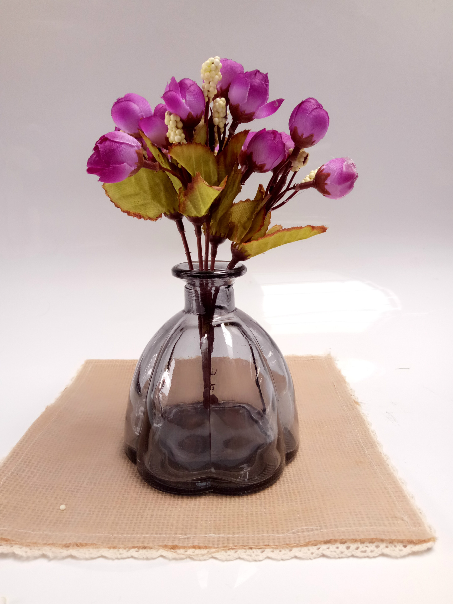 zakka南瓜竖条玻璃花瓶现代插花玻璃小花瓶