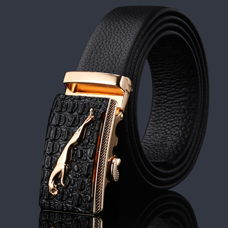 First Layer Leather Belt Men Automatic Leather Buckle Business Gifts Boys Belt Men Jeans Strap Factory Wholesale