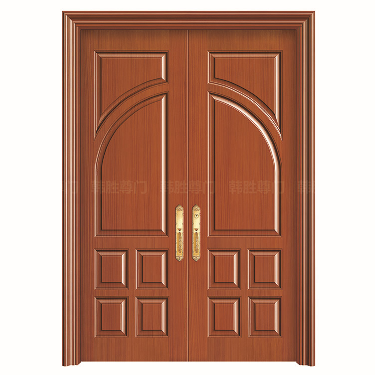 厂家定制双开原木门 别墅大门酒店工程原木门 整套门厂家生产批发