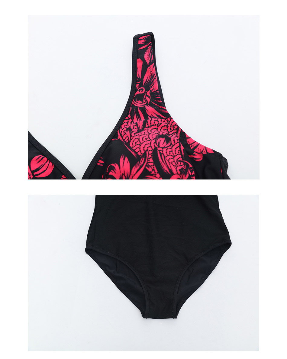 2017尤迪安品牌新款三角连体大码泳衣 女 加肥加大游泳衣厂家批发