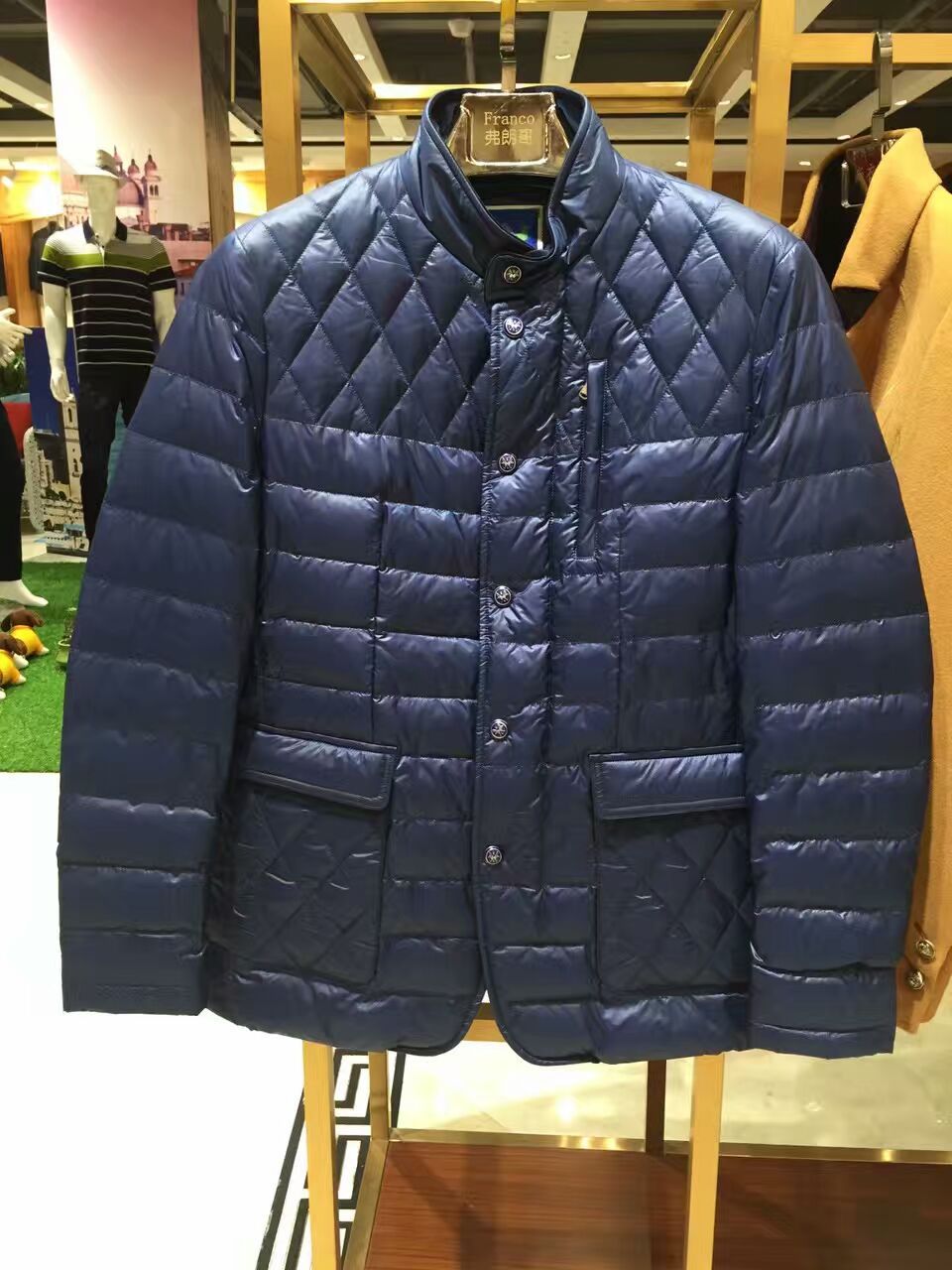 品牌商务男装样板衣秋冬男士加厚羽绒服外套