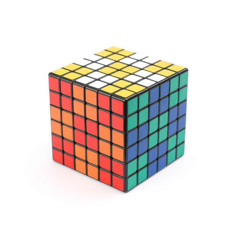 【圣手六阶魔方光滑面贴纸黑色底】6阶圣手魔方益智玩具批发7090a