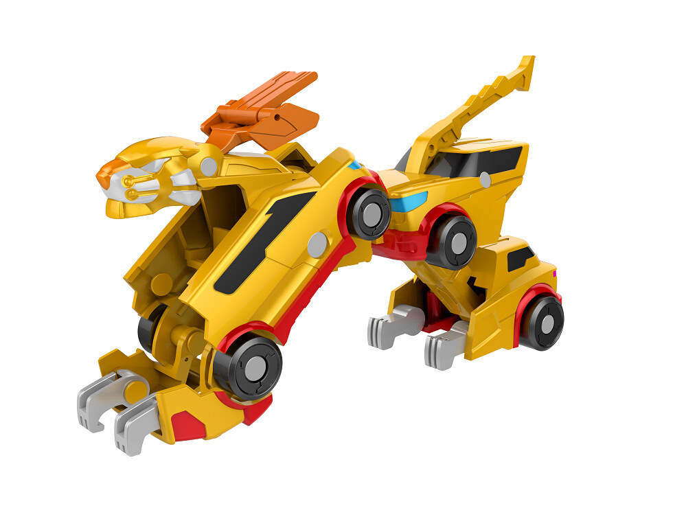 正版三宝猎车兽魂全套装玩具列车变形合体机器人金刚龙威虎魄魔翎