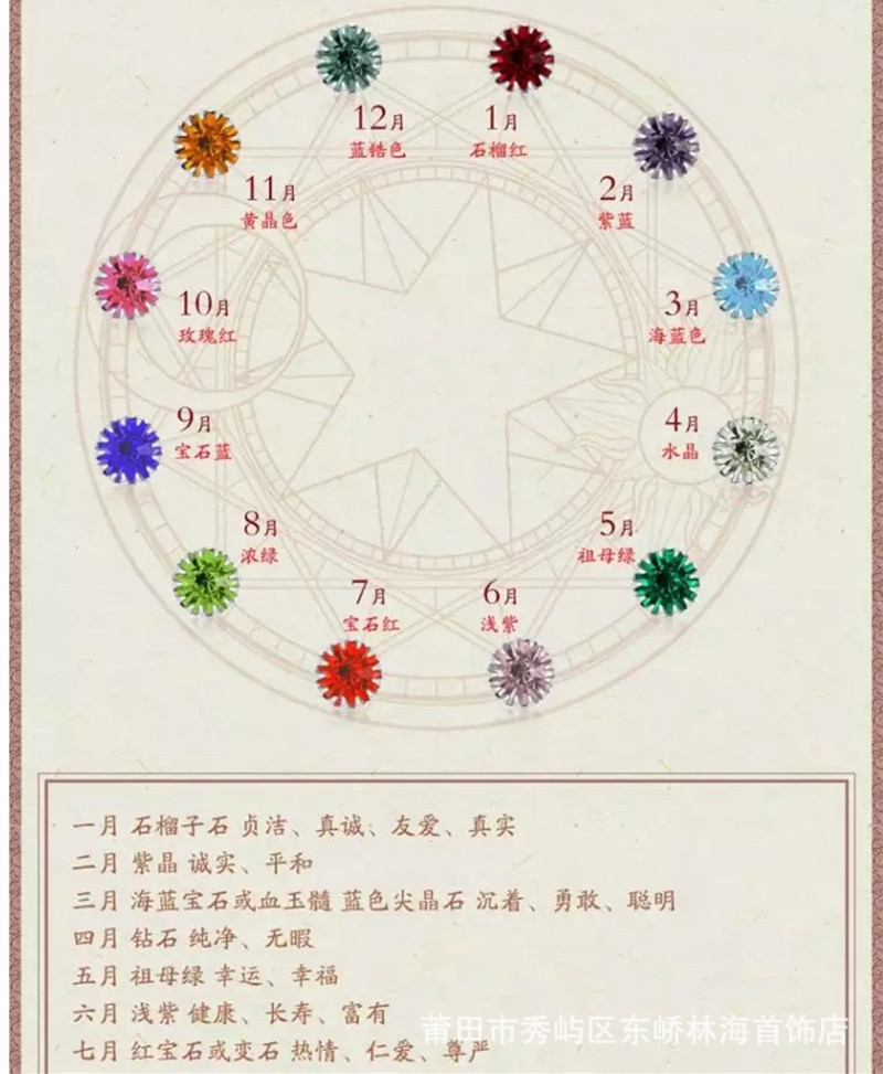 生辰石s99o纯银耳钉 星座锆石耳饰耳钉百搭防过敏 厂家直销