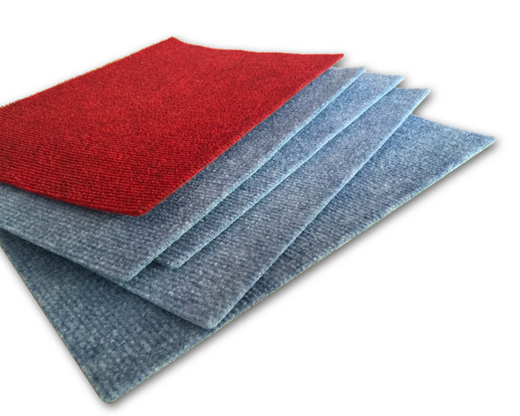 【型号:t07】浅蓝色条纹地毯 背胶加硬 装饰墙布 隔音材料 2m宽幅