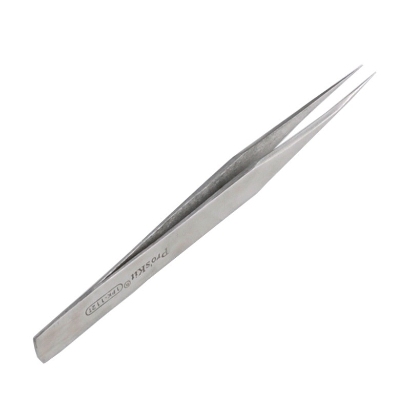 宝工1pk-112t不锈钢防磁圆尖镊子 高精密无磁圆尖嘴镊子128mm