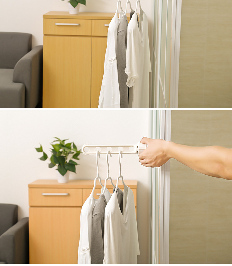 日本进口旅行便携式酒店晾衣架寝室宿舍旅游门框窗外小型晾衣杆