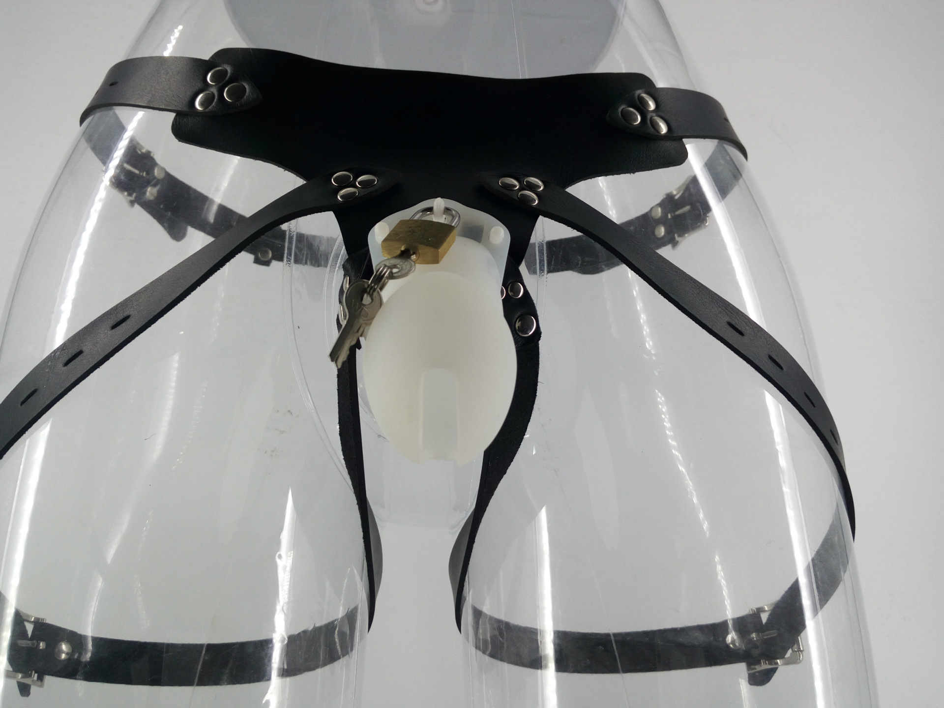 穿戴硅胶jj锁贞操带 阴茎笼子束缚器 防出轨神器阴囊环 男用自慰