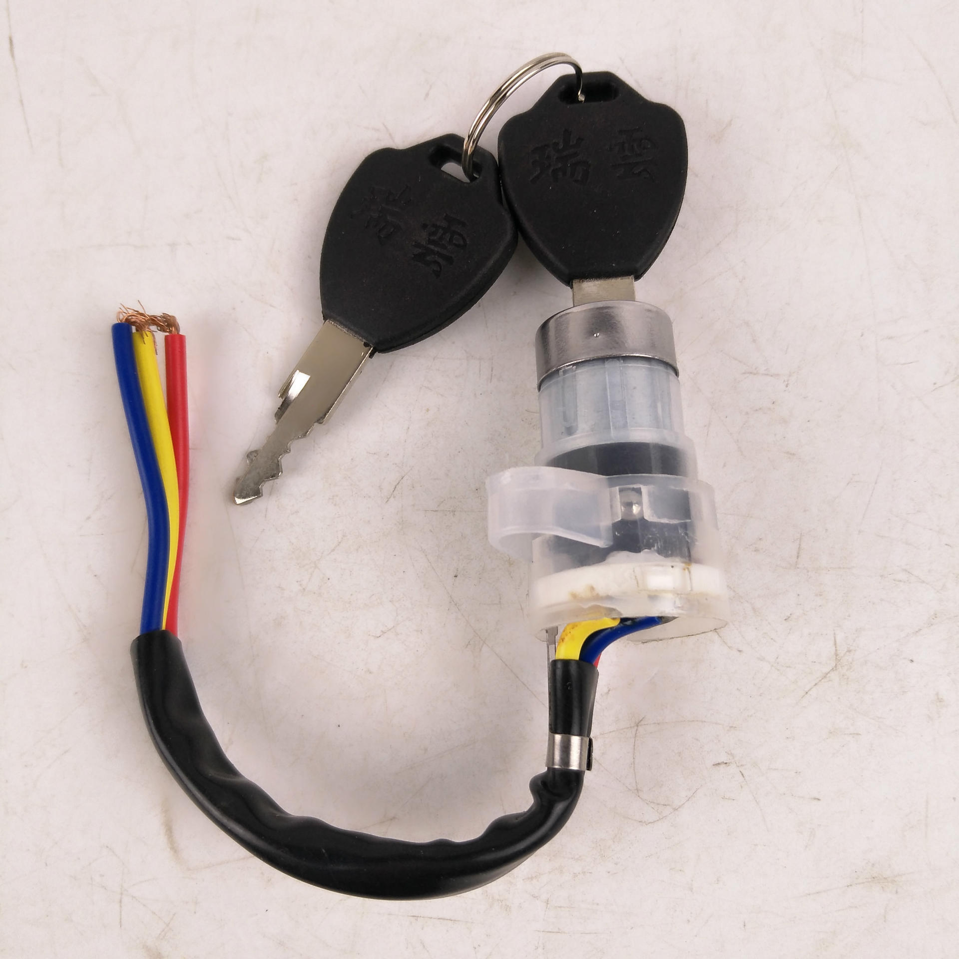 电动车电门锁 电动车小头锁 陶瓷芯电门锁透明电门锁 电动车配件