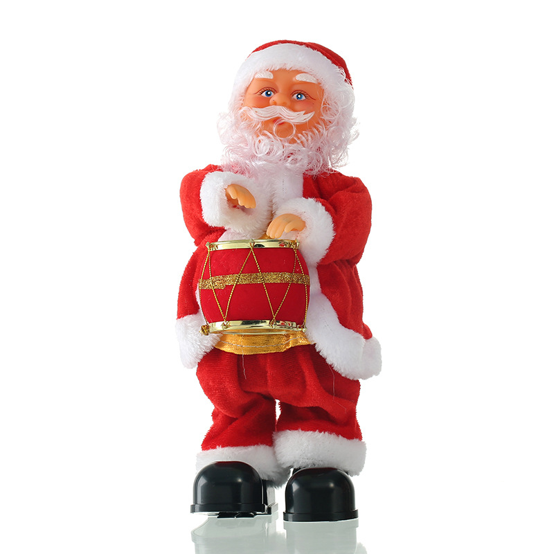 Electric Santa Claus Play the Saxophone Feet Stepping Music Old Man Doll Christmas Decorations Children's Toys