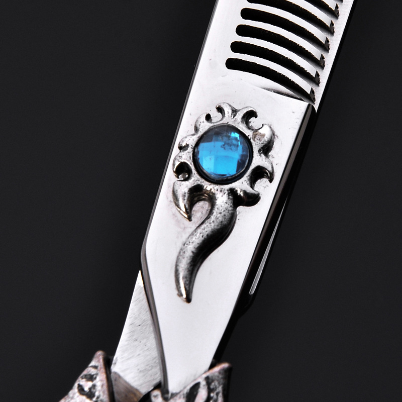 新品理发剪刀美发剪刀太阳花系440c 刘海剪打薄剪牙剪平剪6寸