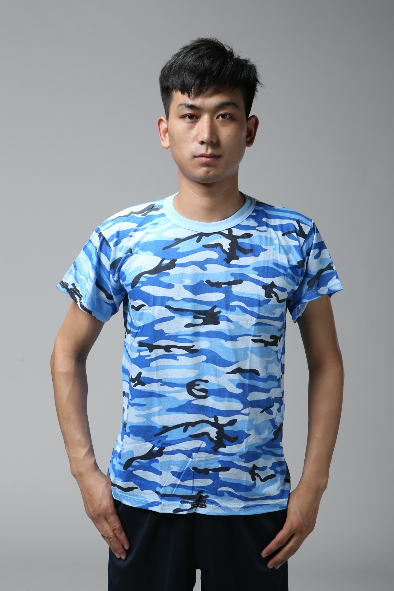学生军训服短袖速干t恤 海洋迷彩训练服套装 军迷户外服装批发