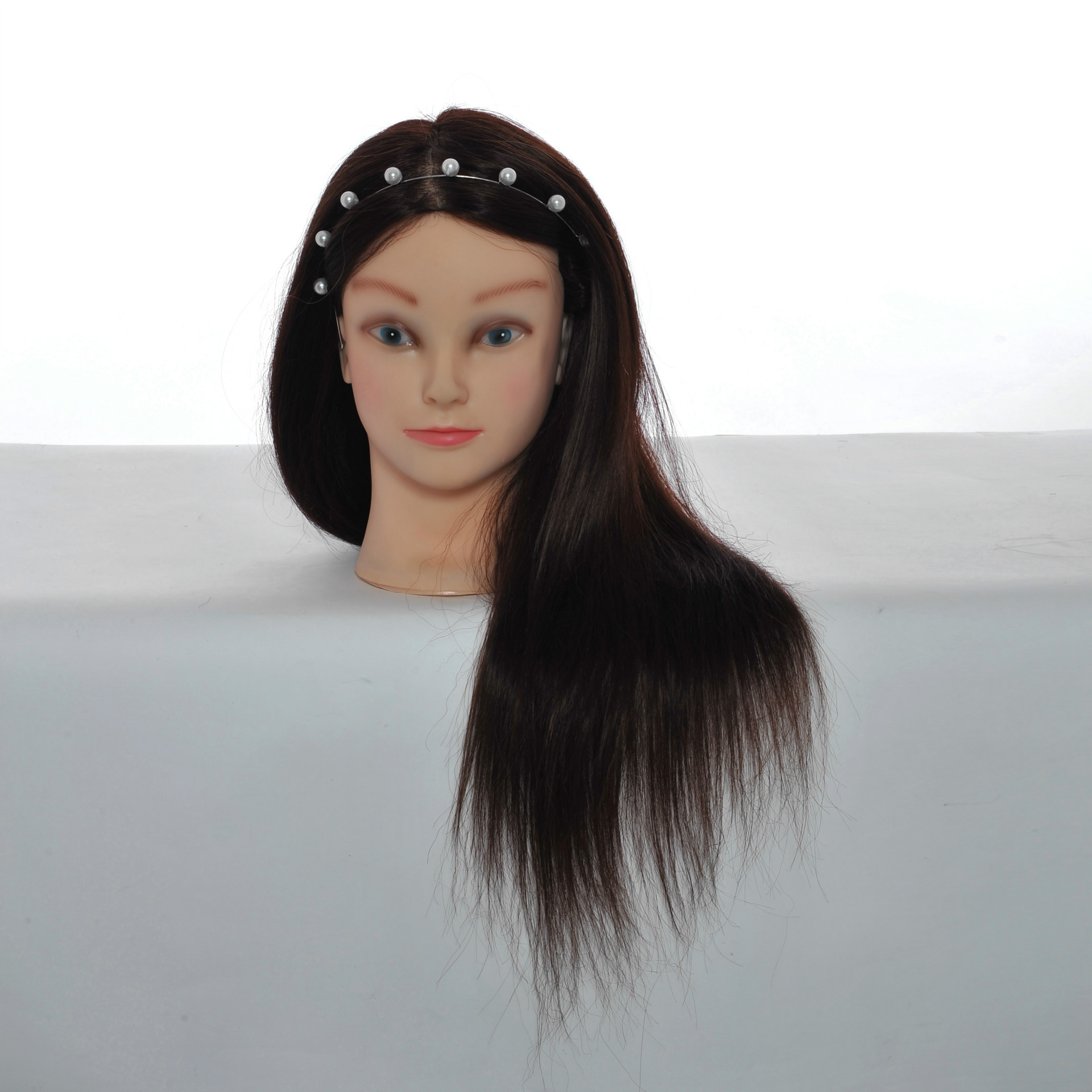 厂价批发真人发教习头练习头美发工具头头模练习剪头发教练头模