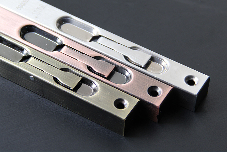 yjx/雅金轩304不锈钢插销 拉丝钢木门插销 双开门暗藏插销现货